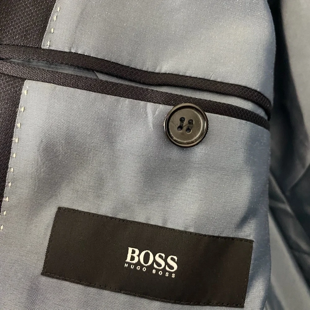 Boss Hugo Boss Guabello Mens Wool Blazer Jacket Navy size 42L